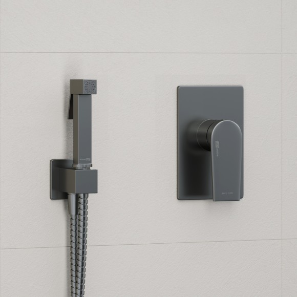 WasserKRAFT Гигиенический душ со смесителем, шланг 150 см а84095 цвет: оружейная сталь