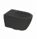 Scarabeo Унитаз подвесной, безободковый, цвет черный матовый с антибактериальным и грязеотталкивающим покрытием BIOKER, Moon арт. 5520/CL 49 BK