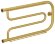 Водяной полотенцесушитель Гусли 2 полки+ 320х650 (матовое золото) Сунержа арт. 032-4010-3265