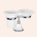 Tiffany World Настольный держатель с мыльницей и стаканом, керамика (бел), Harmony, белый/хром TWHA141bi/cr