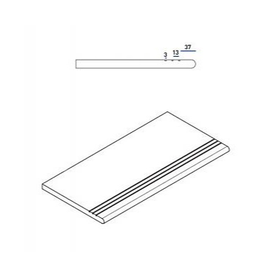 Italon Ступень X2 Silver Gradino Round Grip Sx 30x60, под обои, ткань Millennium x2 - 620040000112