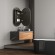 Azario Зеркало-шкаф Black 500х1000 - 3.1 ЖК-часы, подогрев, сенсорный выключатель с функцией диммера, Soho арт. LED-00002612