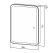 Azario Зеркало-шкаф flip 50 подсветка, сенсорный выключатель с функцией диммера, Фиджи арт. LED-00002471