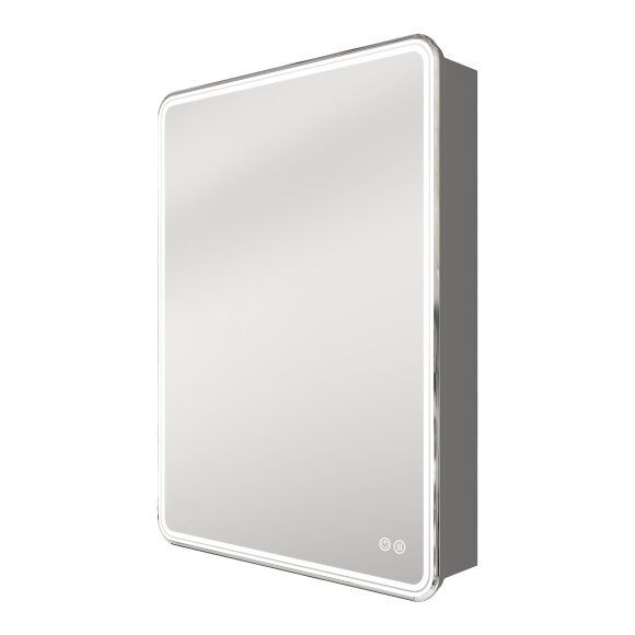 Azario Зеркальный шкаф 600*800 правосторонний, с подсветкой+подогрев "Air", сенсорный выключатель, Lotos арт. CS00084317