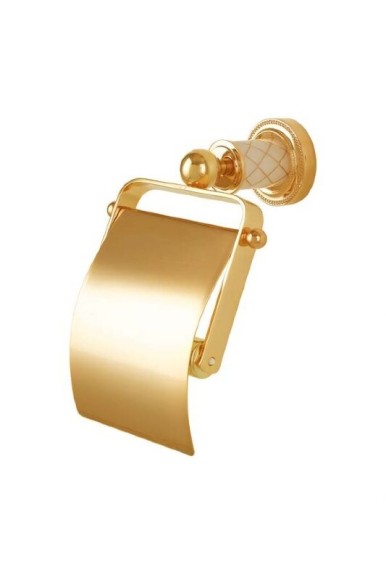 Boheme Держатель туалетной бумаги с крышкой латунь, золото Murano арт. 10901-W-G
