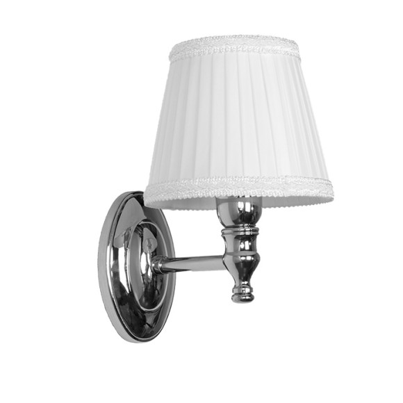 Tiffany World Настенная лампа светильника с овальным основанием, Bristol, хром TWBR039cr без абажура