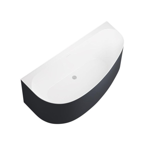 Allen Brau Акриловая ванна 160x78, асимметричная, Priority, 2.31005.21B/AM цвет: белый матовый/антрацит