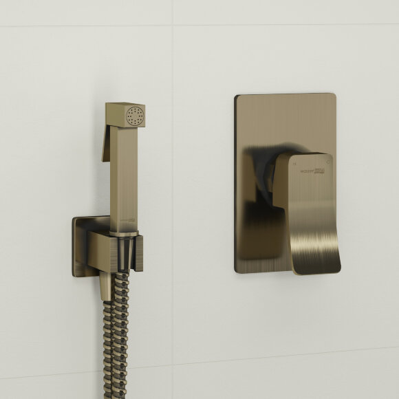 WasserKRAFT Гигиенический душ со смесителем, шланг 150 см a01652 цвет: бронза